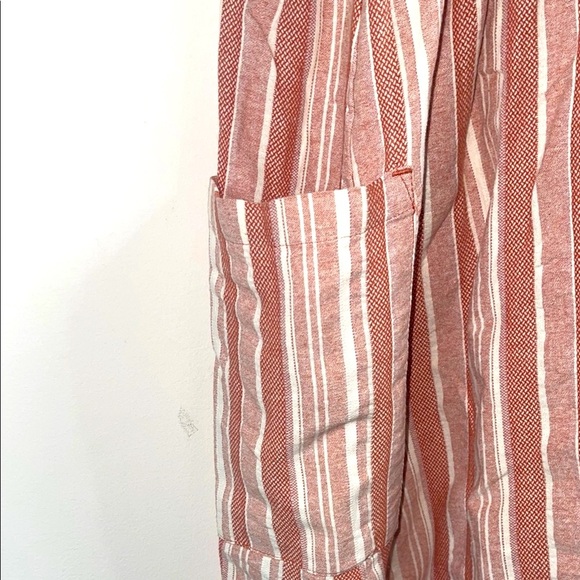 Roxy Pink and White Ruched Mini Sundress - Picture 8 of 10